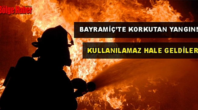 Bayramiç'te Elektrik Kontağından Çıkan Yangın 2 Dükkanı Küle Çevirdi