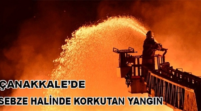 Çanakkale Sebze Ve Meyve Halinde Korkutan Yangın
