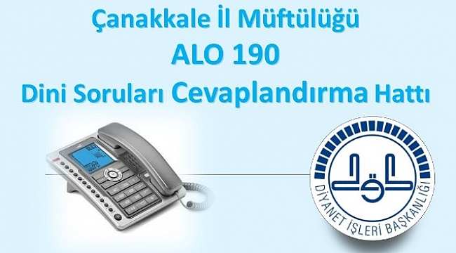 Alo 190 Dini Danışma Hattı