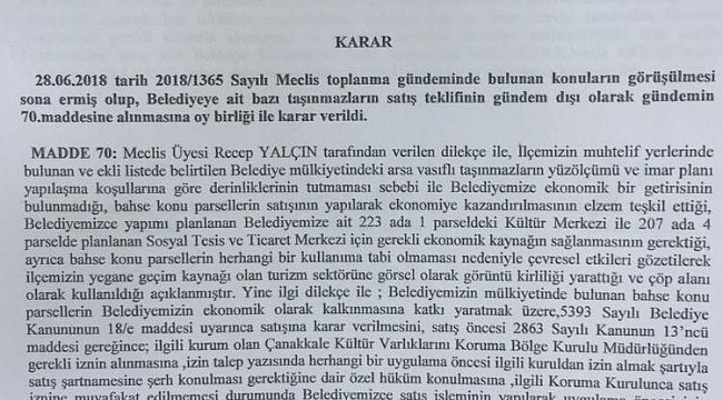 Bozcaada parsel parsel satılacak!