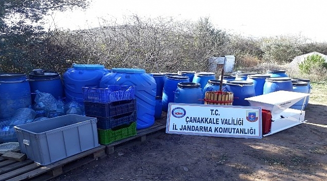 Çanakkale'de kaçak içki operasyonu