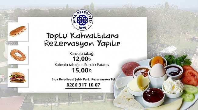 Şehir Parkı'nda kahvaltı keyfi başladı