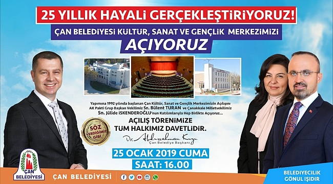 Çan'da 25 yıllık hayalde sıra açılışa geldi