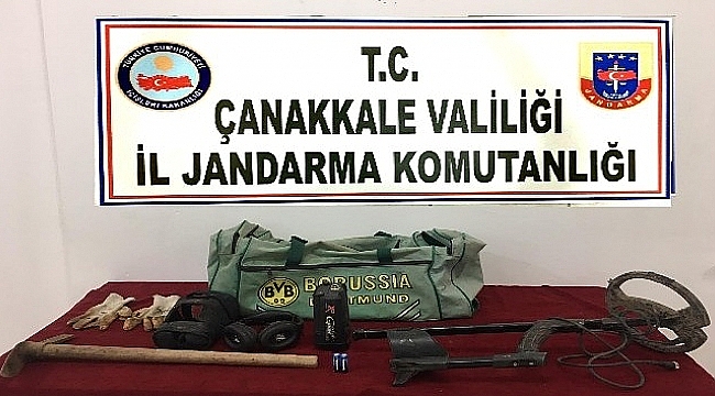Çanakkale'de kaçak kazı operasyonu