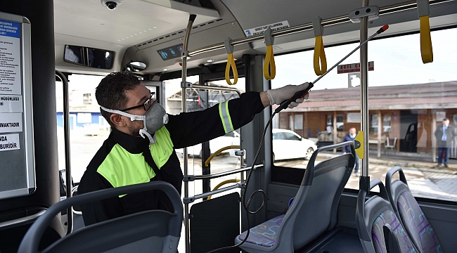 Toplu Taşıma Araçları Hijyen Amaçlı İlaçlanıyo