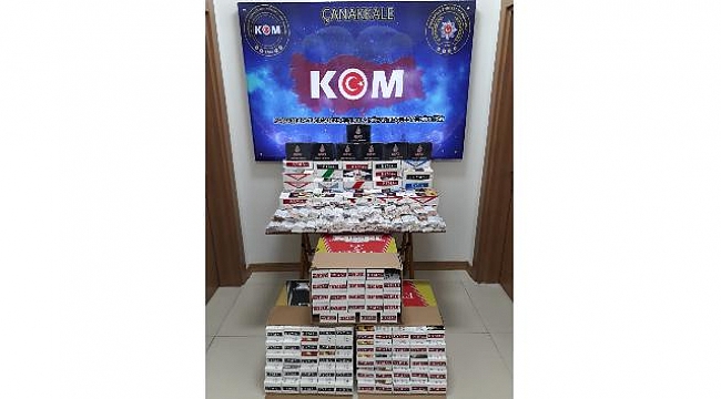 Çanakkale'de kaçak tütün operasyonu