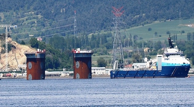 1915 Çanakkale Köprüsü'nün kule kesonları denize batırıldı