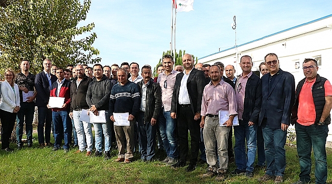 30 DOĞU BİGA MADENCİLİK ÇALIŞANI EĞİTİM SERTİFİKASI ALDI