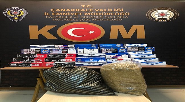 Çanakkale'de kaçak sigara operasyonunda bir şüpheli yakalandı
