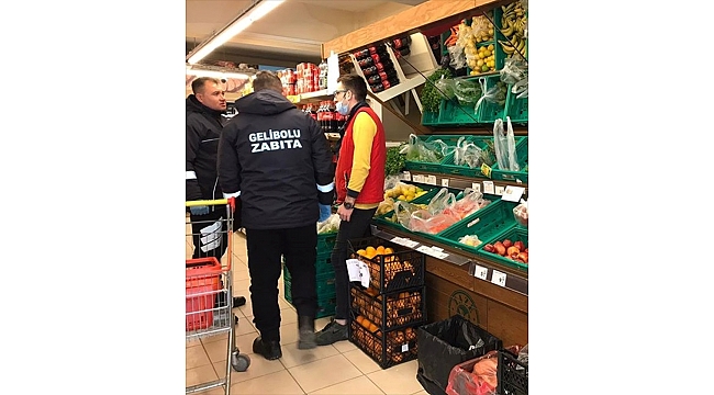 Gelibolu'da market ve pazarlar denetleniyor
