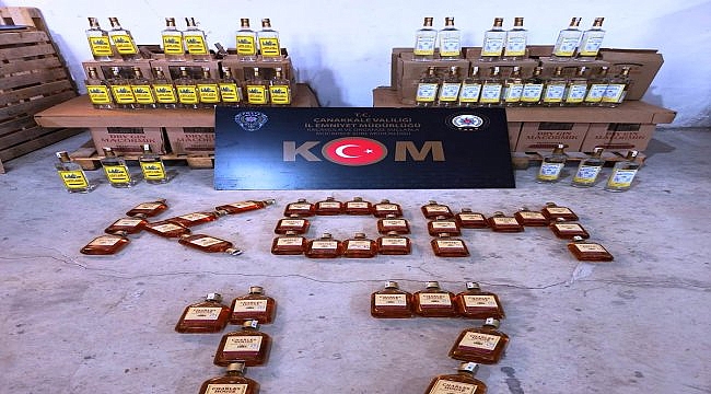 Çanakkale'de kaçak içki operasyonu