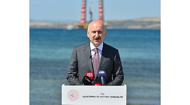 Bakan Karaismailoğlu, 1915 Çanakkale Köprüsü inşaatında incelemelerde bulundu