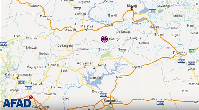 Malatya'da 4,6 büyüklüğünde deprem