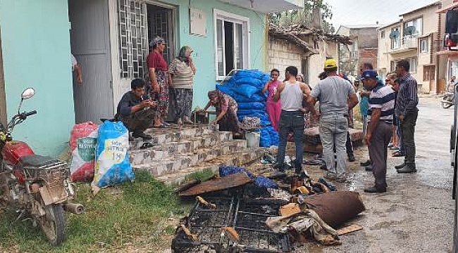 Bayramiç'te ev yangını