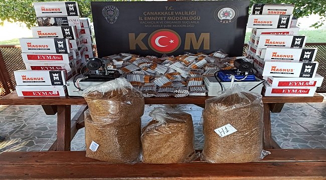 Çanakkale'de kaçak sigara operasyonu