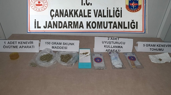 Çanakkale'deki uyuşturucu operasyonunda 2 şüpheli gözaltına alındı