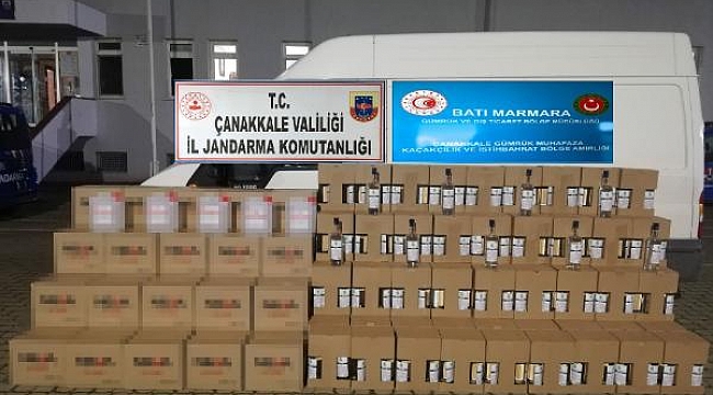 Çanakkale'de bin 225 litre kaçak etil alkol ele geçirildi