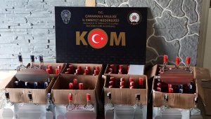 Çanakkale'de, 91 şişe kaçak votka ele geçirildi