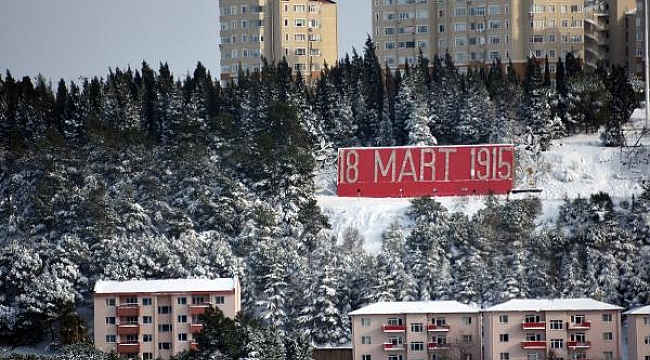 Çanakkale'de kar yağışı sonrası seyri doyumsuz manzaralar oluştu