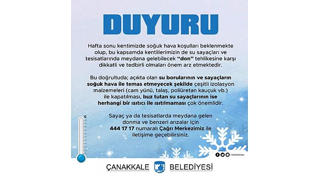 ÇANAKKALE HAFTA SONU DİKKAT!!!