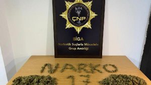 Durdurulan araçta K- 9 narkotik köpeği Lina'yla yapılan aramada uyuşturucu ele geçirildi