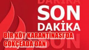 Gökçeada'da 1 köy karantinaya alındı