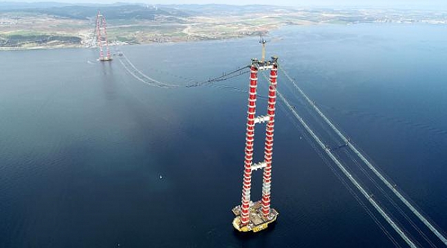 1915 Çanakkale Köprüsü'nde ana halatların montajı tamamlandı
