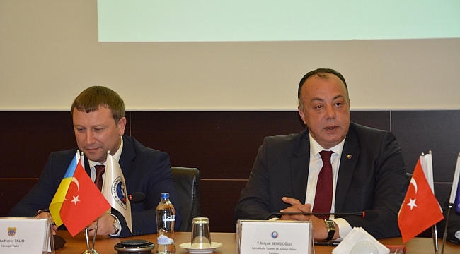 UKRAYNA TERNOPİL HEYETİ ÇANAKKALE İŞ İNSANLARIYLA BİR ARAYA GELDİ