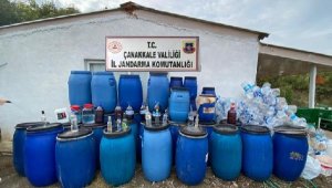 Bağ evinde 3 bin 230 litre kaçak şarap ele geçirildi