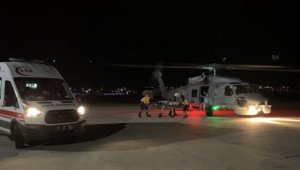 Deniz Kuvvetleri Komutanlığı helikopteri erken doğum riski olan Öznur için havalandı