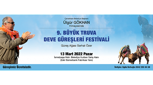 9. Büyük Truva Deve Güreşleri Festivali Başlıyor