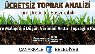 Ücretsiz Toprak Analizi Başvuruları Başladı