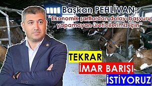 Bayramiç Ziraat Odası Başkanı İsmail PEHLİVAN ''Tekrar İmar Barışı İstiyoruz''