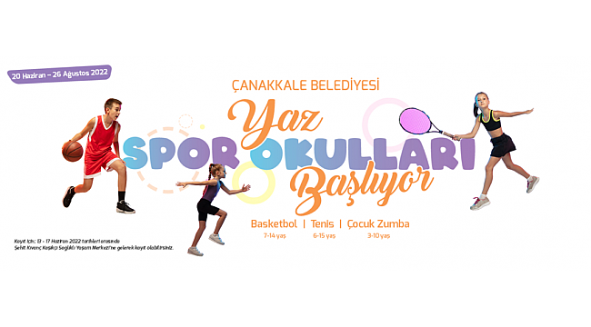 Çanakkale Belediyesi Yaz Spor Okulları Başlıyor