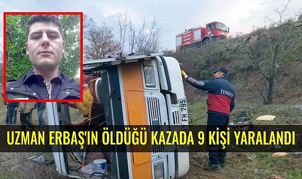 Bayramiç'te Minibüs Tarlaya Uçtu: 1 Ölü, 9 Yaralı
