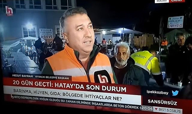 Ayvacık Belediye Başkanı Mesut Bayram Halk TV yayınına katıldı