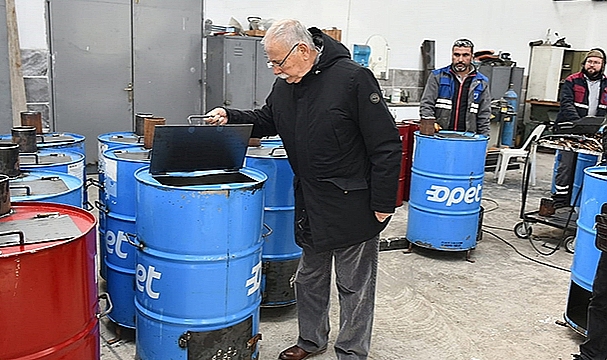 BAŞKAN GÖKHAN SOBA İMALATI ÇALIŞMASINI İNCELEDİ