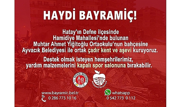 BELEDİYELER DEPREMZEDELER İÇİN BİR ARADA