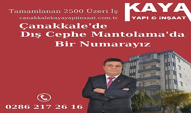 Çanakkale'de Kaya Yapı İnşaat Firması Birçok İşe İmza Atıyor