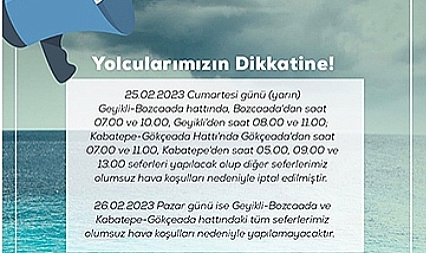 FERİBOT SEFERLERİNE FIRTINA ENGELİ