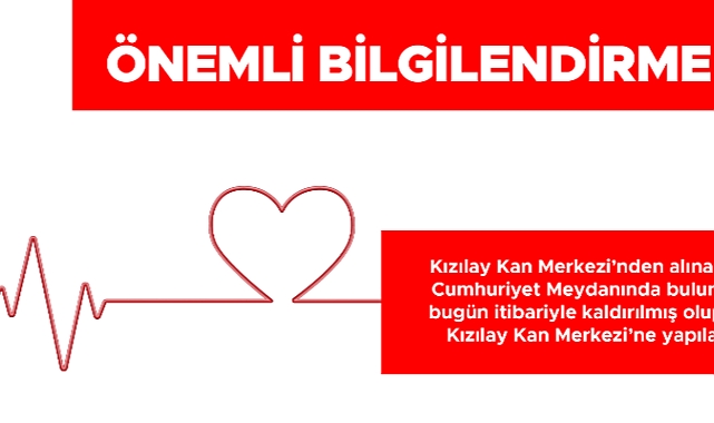 Kan Bağışları Kan Merkezine Yapılacak