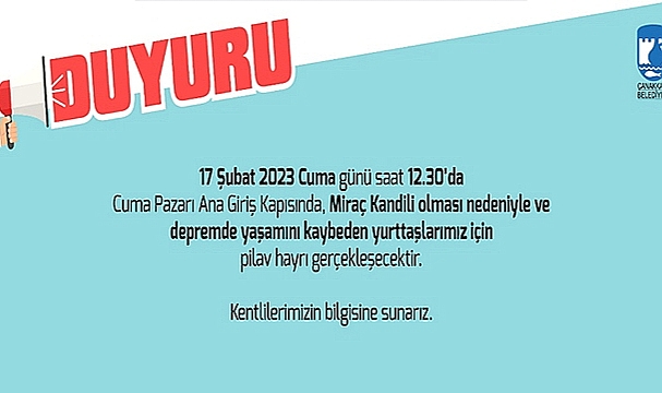 PAZAR YERİNDE PİLAV İKRAMI