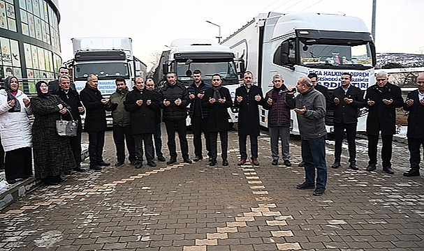 YARDIM TIRI BİGA'DAN YOLA ÇIKTI