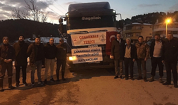 YENİCE'DEN DEPREM BÖLGESİNE ODUN VE YEM YARDIMI