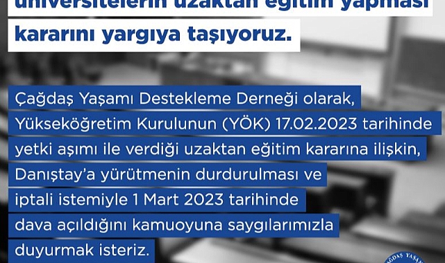 Uzaktan eğitim kararı yargıya taşındı