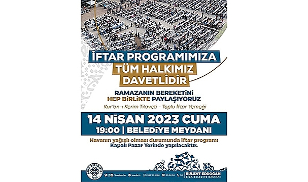 "BİGA'DA İFTAR SOFRASI KURULACAK"