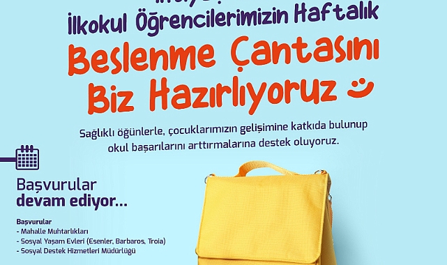 İhtiyaç Sahibi İlkokul Öğrencileri İçin “Beslenme Saati Projesi”ne Başvurular Devam Ediyor