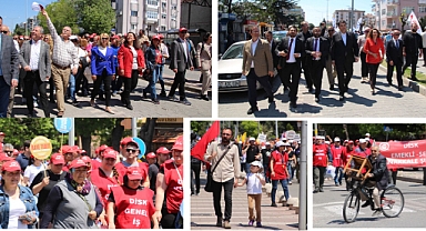 1 Mayısta Çanakkale sokaklara döküldü