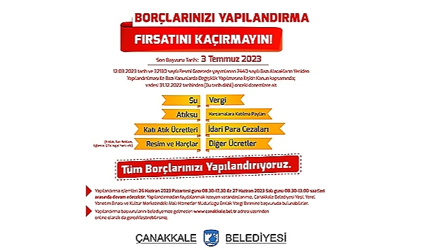 BORÇ YAPILANDIRMA İŞLEMLERİ 26-27 HAZİRAN'DA DA DEVAM EDECEK