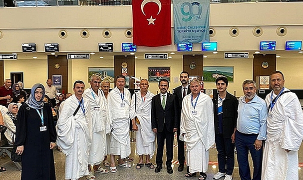 HACI ADAYLARI UĞURLANDI